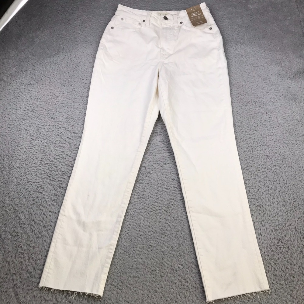 Madewell Curvy Perfect Vintage Jeans Womens 27 White High Rise Tapered NEW NWT